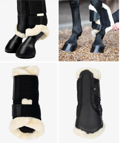 Gamaschen LM Fleece Edge Mesh Brushing Boots M L XL white, black